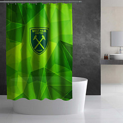 Шторка для душа West Ham green poly, цвет: 3D-принт — фото 2