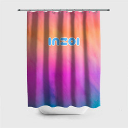 Шторка для ванной Inzoi розово-оранжевый фон