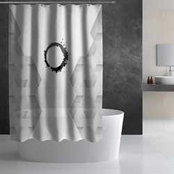 Шторка для душа The Callisto Protocol white poly, цвет: 3D-принт — фото 2