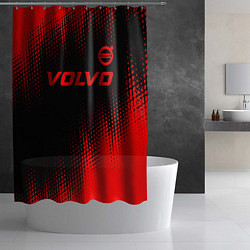 Шторка для душа Volvo - red gradient посередине, цвет: 3D-принт — фото 2