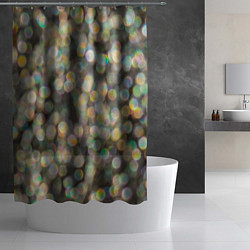 Шторка для душа Мерцающие ночные огни боке эффект, цвет: 3D-принт — фото 2