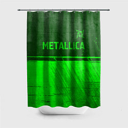 Шторка для ванной Metallica - green gradient посередине