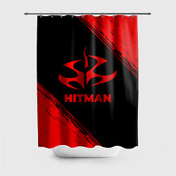 Шторка для душа Hitman - red gradient, цвет: 3D-принт