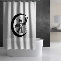 Шторка для душа Роблокс месяц, цвет: 3D-принт — фото 2