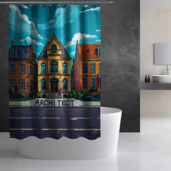 Шторка для душа Architect здание, цвет: 3D-принт — фото 2