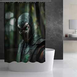 Шторка для душа Ящер Мортал комбат, цвет: 3D-принт — фото 2