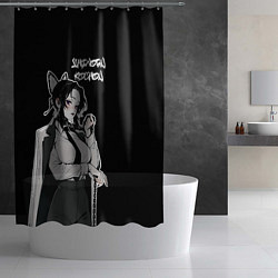 Шторка для душа Деловая Шинобу - Клинок рассекающий демонов, цвет: 3D-принт — фото 2