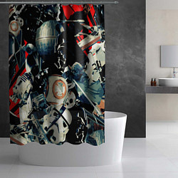 Шторка для душа Звездные войны персонажи, цвет: 3D-принт — фото 2