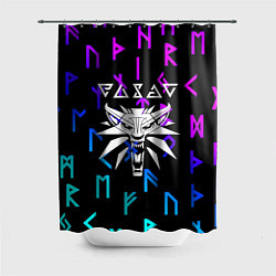 Шторка для душа Ведьмак символы градиент, цвет: 3D-принт