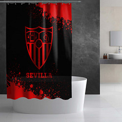 Шторка для душа Sevilla - red gradient, цвет: 3D-принт — фото 2