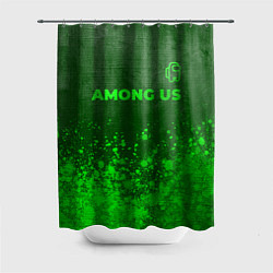 Шторка для душа Among Us - green gradient посередине, цвет: 3D-принт