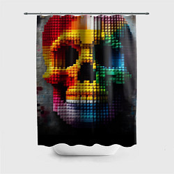Шторка для душа Lego skull fantasy - ai art, цвет: 3D-принт