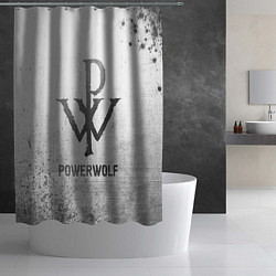 Шторка для душа Powerwolf - white gradient, цвет: 3D-принт — фото 2