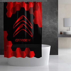 Шторка для душа Citroen - red gradient, цвет: 3D-принт — фото 2