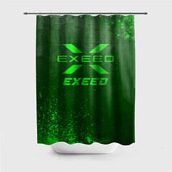 Шторка для душа Exeed - green gradient, цвет: 3D-принт