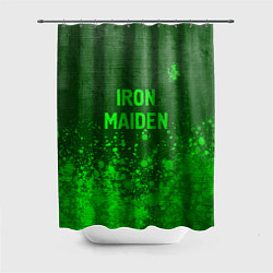 Шторка для душа Iron Maiden - green gradient посередине, цвет: 3D-принт