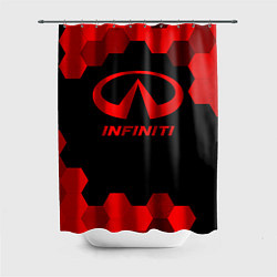 Шторка для душа Infiniti - red gradient, цвет: 3D-принт