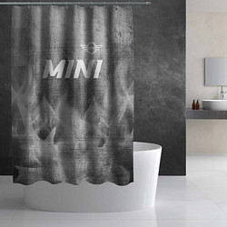 Шторка для душа Mini - grey gradient посередине, цвет: 3D-принт — фото 2