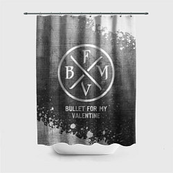 Шторка для душа Bullet For My Valentine - grey gradient, цвет: 3D-принт