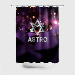 Шторка для душа Astro логотип группы из кристаллов, цвет: 3D-принт