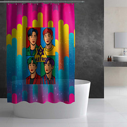 Шторка для душа Astro разноцветный комикс, цвет: 3D-принт — фото 2