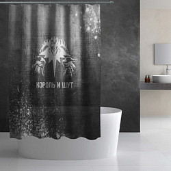 Шторка для душа Король и Шут - grey gradient, цвет: 3D-принт — фото 2