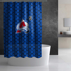 Шторка для душа Колорадо Эвеланш - синие соты, цвет: 3D-принт — фото 2