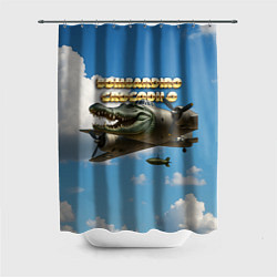 Шторка для душа Bombardino Crocodillo мем, цвет: 3D-принт
