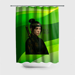 Шторка для душа Билли Айлиш в стиле ниндзи, цвет: 3D-принт