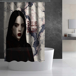 Шторка для душа Билли Айлиш в стиле готики, цвет: 3D-принт — фото 2