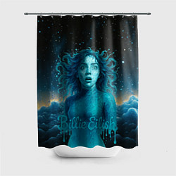 Шторка для душа Билли Айлиш из волн, цвет: 3D-принт