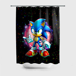 Шторка для душа Sonic in space, цвет: 3D-принт