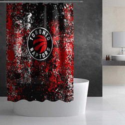 Шторка для душа Торонто Рэпторс - цветовой хаос, цвет: 3D-принт — фото 2