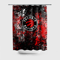 Шторка для душа Торонто Рэпторс - цветовой хаос, цвет: 3D-принт