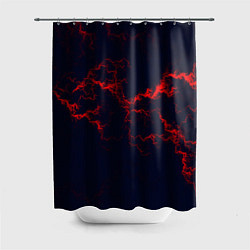 Шторка для душа Lightning red glow, цвет: 3D-принт