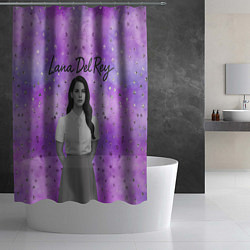 Шторка для душа Lana Del Rey в черно-белом, цвет: 3D-принт — фото 2