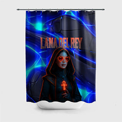 Шторка для душа Lana Del Rey киберпанк, цвет: 3D-принт