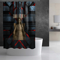 Шторка для душа Lana Del Rey в греческом стиле на троне, цвет: 3D-принт — фото 2