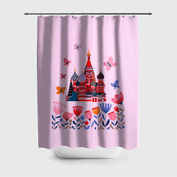 Шторка для душа Москва - собор, цвет: 3D-принт