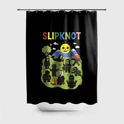 Шторка для ванной Slipknot, мультяшный стиль