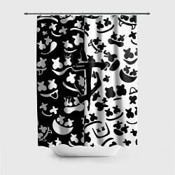 Шторка для душа Doom x Marshmello pattern, цвет: 3D-принт