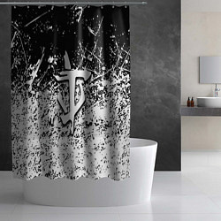 Шторка для душа Doom краски всплеск кисти, цвет: 3D-принт — фото 2