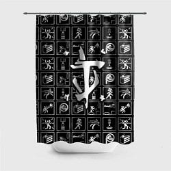 Шторка для душа Doom x portal, цвет: 3D-принт