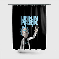 Шторка для душа Linkin Park и Рик Санчес из Рик и Морти, цвет: 3D-принт