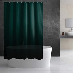 Шторка для душа Тёмный изумруд, цвет: 3D-принт — фото 2