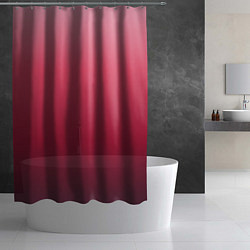 Шторка для душа Градиент гранатовый, цвет: 3D-принт — фото 2