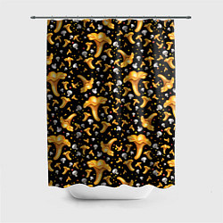 Шторка для душа Грибной дождик, цвет: 3D-принт