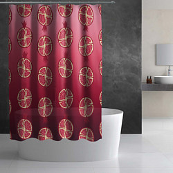 Шторка для душа Сочные гранаты, цвет: 3D-принт — фото 2
