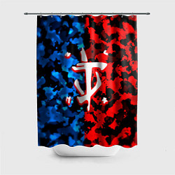 Шторка для душа Doom камуфляж текстура, цвет: 3D-принт