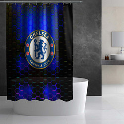 Шторка для душа Chelsea соты неоновые, цвет: 3D-принт — фото 2
